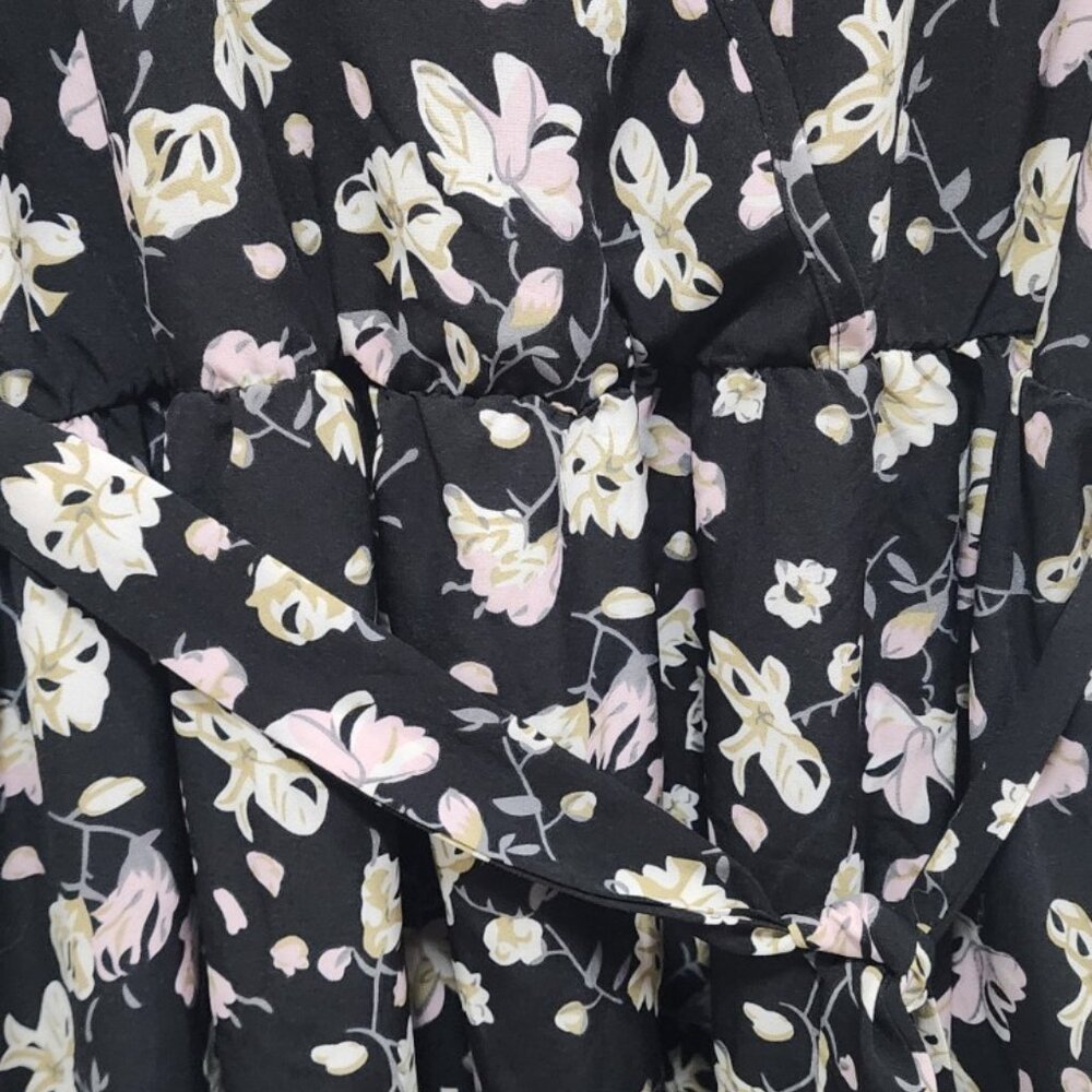 Nemidor Womens Casual Plus Size 22 Summer Boho Swing Wrap Dress Floral Print - Picture 5 of 7